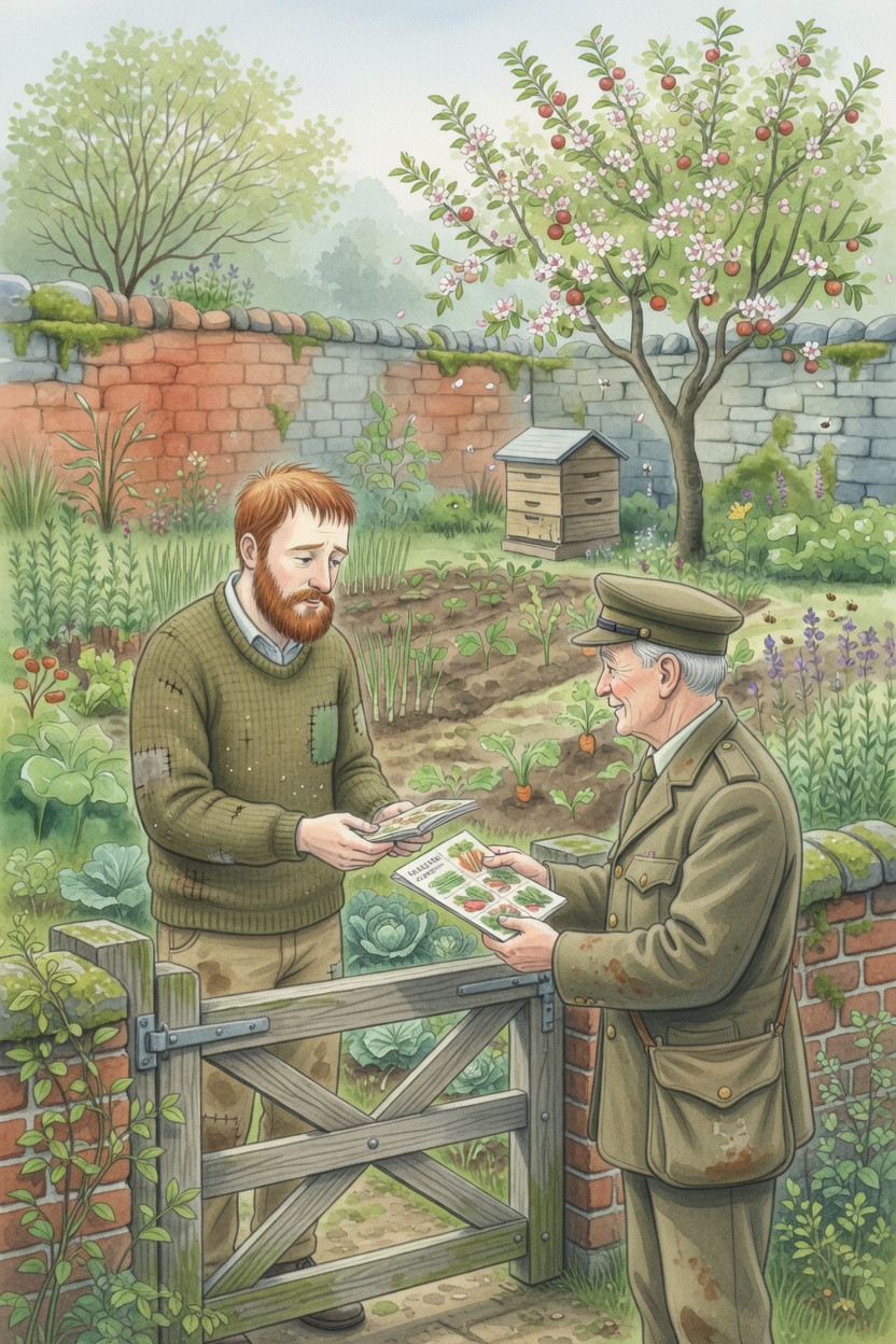 After the Fire, the Garden — opening scene