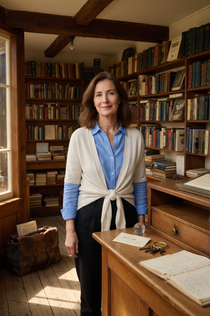 One Summer at Thrushwood Books — opening scene