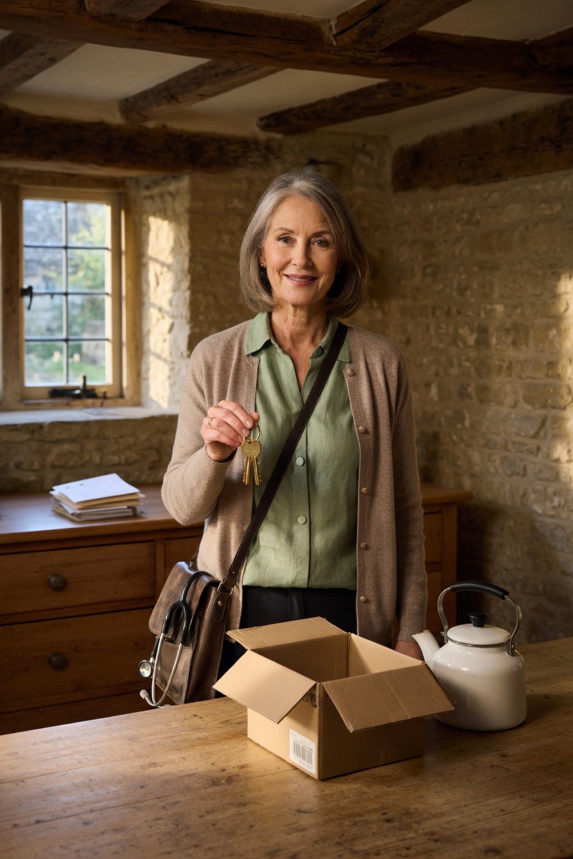 The Locum and the Cotswold House — opening scene